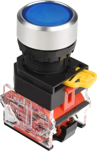 Vista 12 de APIELE Interruptor de botón momentáneo de 22MM 1NO 1NC Cabeza de metal LA36A-11BN-BLK (negro)
