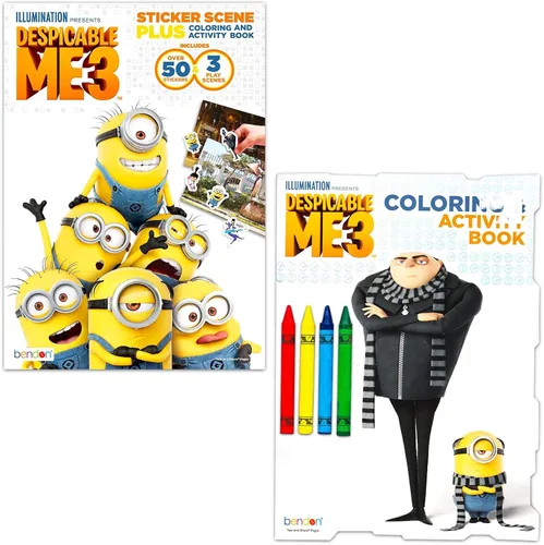 Vista 2 de Despicable Me Minions Paquete de libro para colorear con 6 libros de actividades y colorear, calcomanías, crayones y más