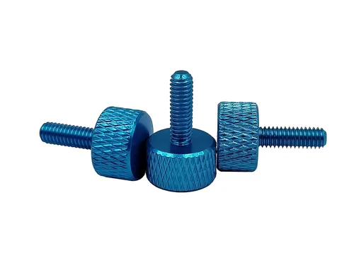 Vista 12 de Tornillos moleteados de aluminio M4, multicolor, 20 piezas (M4 x 0.236 in, negro)