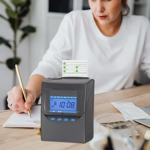 Vista 6 de Zzrywuty Tarjetas de tiempo para empleados mensuales, todos los períodos de pago, 50 tarjetas de tiempo para Hn3000, 2 caras, 3 3/8 pulgadas x 7 3/8