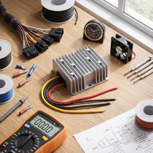 Vista 7 de Convertidor DC-DC, 24V a 12V reductor