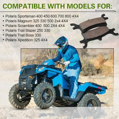 Vista 6 de LOCOPOW Pastillas de freno para Polaris Sportsman 450 400 500 600 700 800 2x4 4x4, Scrambler 400 500, Magnum 500 330 325, Trail Blazer 330 250