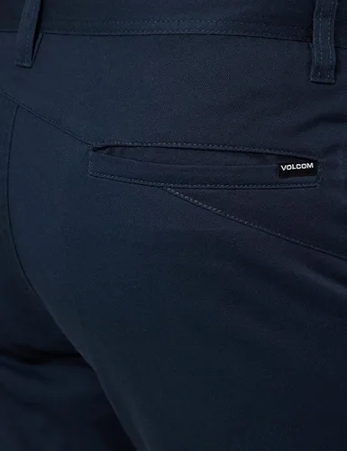 Vista 3 de Volcom Chinos elásticos modernos Frickin para hombre, Azul marino oscuro