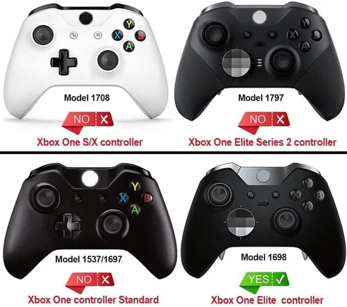 Vista 2 de VANPARK Customized Replacement Housing Shell Set, Full Set Front Case Cover and Backplate for Xbox One Elite 1st Version Wireless Controller