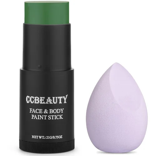 Vista 20 de CCbeauty Pintura facial negra para ojos, kit de pintura facial, maquillaje SFX no tóxico para esqueleto fantasma, disfraz de Halloween, pintura