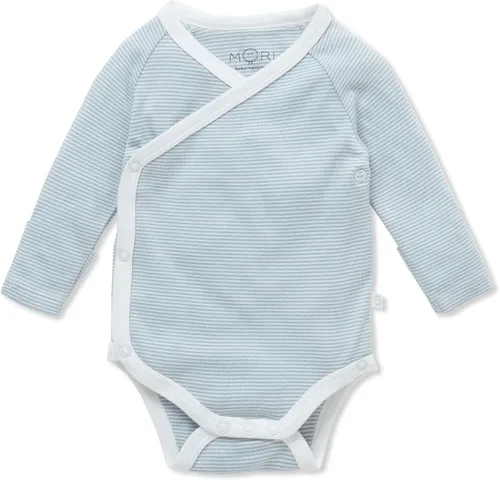 Vista 13 de MORI Body tipo kimono de manga larga para bebé para niños y niñas, transpirable, unisex, suave, con botones sin níquel