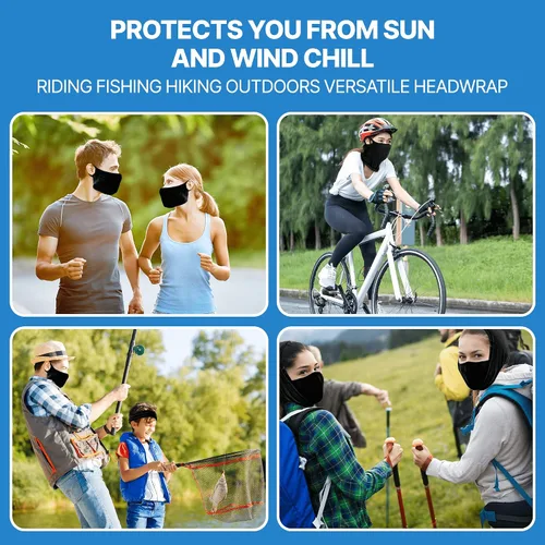 Vista 6 de Pasamontañas para la cara y el cuello, máscara para correr para hombres y mujeres Protección solar UV sin estaciones