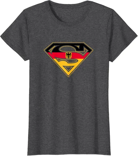 Vista 6 de Superman Camiseta German Shield, Azul / Patchwork, S Rojo