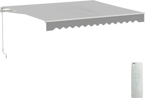 Vista 91 de Toldo Aleko retráctil, motorizado, para patio Gris