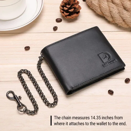 Vista 4 de billetera bifold chain, Negro2, Moda