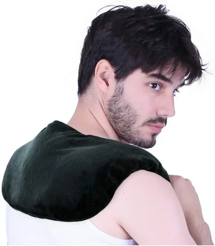 Vista 3 de FOMI Envoltura húmeda para hombros y cuello Almohadilla de contorno caliente con aroma a lavanda para cuello rígido, alivio del dolor de espalda