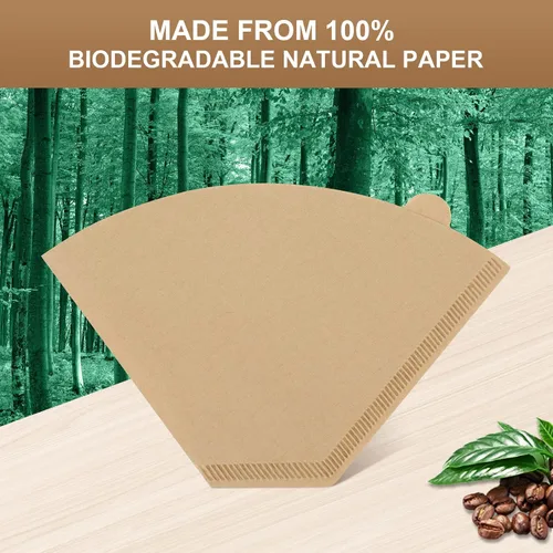 Vista 4 de Filtros desechables de papel de café, 100 piezas de filtro de repuesto de cono #4 para cafetera Ninja