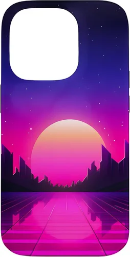 Vista 17 de Retrowave Vaporwave Synthwave 80s Style Case for iPhone 17