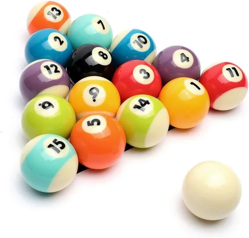 Vista 2 de CUPPA Juego de bolas de billar/bolas de billar profesional, 16 bolas completas para mesas de billar Brillante