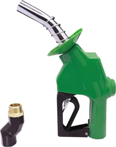 Vista 8 de Boquilla de combustible de 1 pulgada NPT con apagado automático verde para bomba de gasolina, boquilla resistente con manguera de combustible