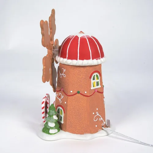 Vista 4 de Department 56 North Pole Village - Molino de galletas de jengibre animado, 7.64 pulgadas, multicolor