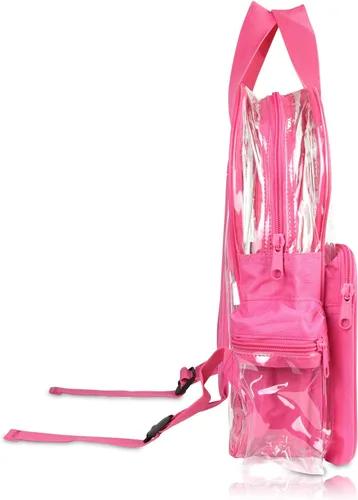 Vista 72 de DALIX Bolsas de mochila transparentes de plástico liso dorado