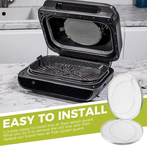 Vista 6 de Paquete de 2 protectores contra salpicaduras, protector contra salpicaduras de acero inoxidable, pantalla de repuesto desmontable reutilizable