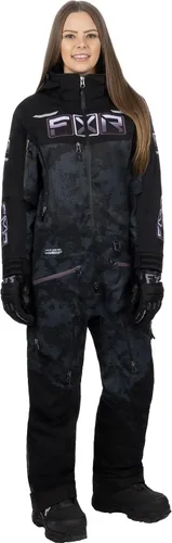 Vista 9 de FXR Monosuit Maverick Lite 2025 para mujer Negro/Azul Cielo/E Rosa