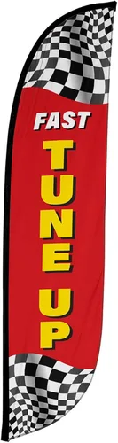 Vista 8 de LookOurWay Bandera de plumas, bandera publicitaria de 12 pies de alto para promoción de negocios y eventos, solo bandera, detalles automáticos