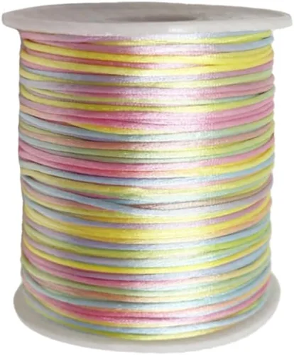 Vista 12 de Cordón de nailon teñido de 0.039 pulgadas x 100 yardas, hilo de cuentas para collares de macramé de cola de ratón, pulseras de amistad, fabricación