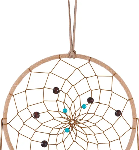 Vista 5 de Atrapasueños marrones, plumas de gallo con multianillo, hecho a mano, gran atrapasueños para dormitorio, atrapasueños para niñas, atrapasueños