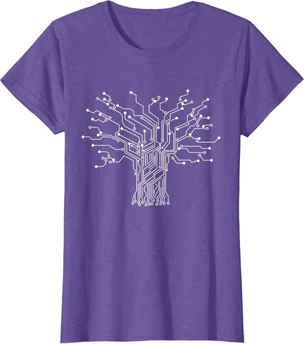 Vista 6 de Electronics Technician Binary Tree - Electrical Engineer T-Shirt Asphalt Grey