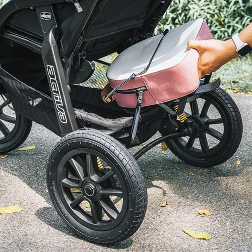 Vista 10 de Chicco Activ3 - Cochecito para correr y asiento de coche, sistema de viaje Solar/Grey, infant car seat and stroller combo, foam-filled tires, UPF