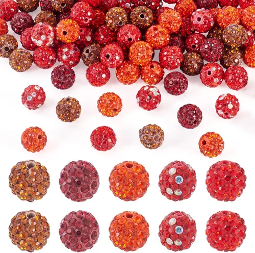 Vista 13 de Beadthoven - 100 cuentas de diamantes de imitación de arcilla de 0.394 pulgadas para la fabricación de joyas, cuentas de bola de disco de cristal