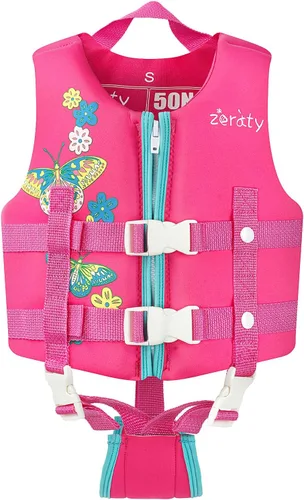 Vista 6 de Zeraty - Chaleco de natación para niños de neopreno, chaleco flotante para niños, ayuda para nadar para niños niñas y niños, 20-30-40-50-60-70-80