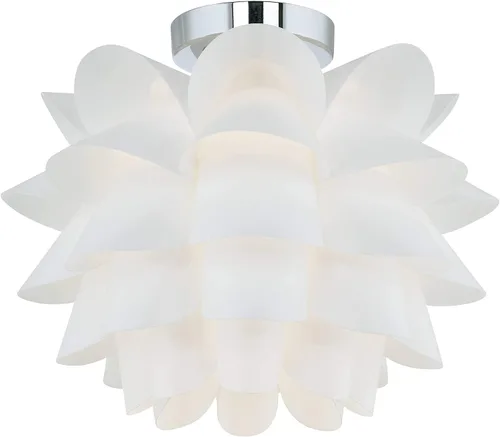 Vista 2 de Lámpara de techo flor blanca de Possini Euro Design, 15 3/4 pulgadas de ancho