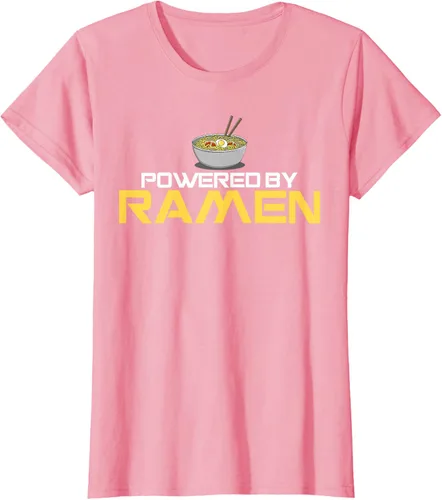 Vista 11 de Camiseta de fideos de anime japoneses Powered By Ramen, Negro, S