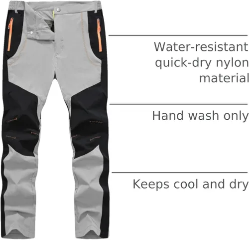 Vista 11 de TBMPOY Pantalones cargo de senderismo para hombre, ligeros, impermeables, de secado rápido, pantalones de montaña, pesca, camping