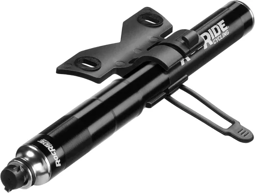 Vista 8 de RocRide Mini bomba de neumáticos de bicicleta con manómetro de presión de neumáticos de lápiz se infla a 120 PSI y funciona con válvulas Schrader