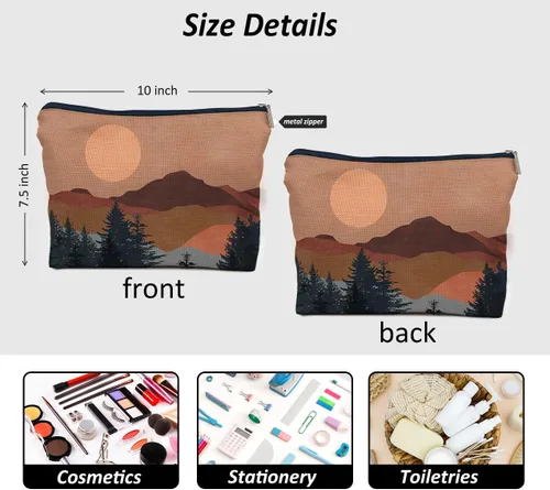 Vista 6 de IWXYI Bolsa de maquillaje boho YL, Boho Mountain, Bohemio