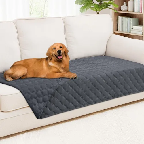 Vista 182 de Smiry Funda Impermeable para Cama de Perro Manta para Mascotas, Manta Suave y Lavable para Perros para Muebles Cama Sofá Sofá Reversible, a Cuadros