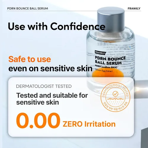 Vista 8 de FRANKLY Salmon PDRN Bounce Ball Serum – 99% Pure Salmon DNA PDRN para recuperación posterior a las microagujas, enrojecimiento y reparación