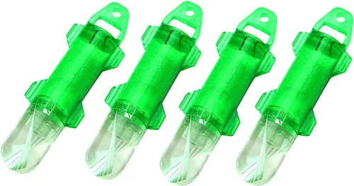 Vista 3 de Paquete de 4 luces LED de caída profunda para pesca subacuática, señuelo de cebo de calamar, vida útil de 500 horas, 1,968.5 ft de profundidad