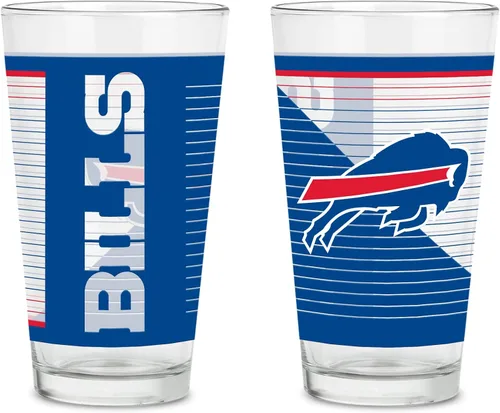 Vista 16 de Rico Industries NFL Football Main - Juego de 2 vasos clásicos de 16 onzas con logotipo impreso digitalmente, apto para lavavajillas NFL Football