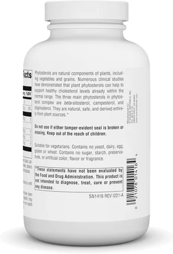 Vista 3 de Source Naturals Mega Strength Beta Sitosterol 375mg - 120 Tabletas