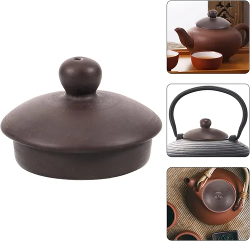 Vista 6 de Tapa de repuesto para tetera, tapa de repuesto para tetera, cubierta para tetera de arcilla morada, tetera china de kungfu con perilla para tetera