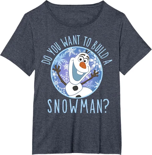 Vista 31 de Disney Camiseta Frozen Olaf con texto en inglés "Do You Want to Build A Snowman Negro
