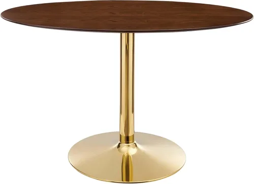 Vista 23 de Modway EEI-4746-GLD-BLK Verne - Mesa de comedor de mármol artificial de 28 pulgadas, color negro dorado