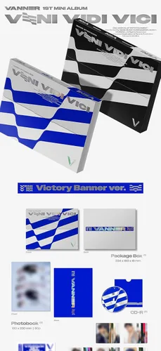 Vista 4 de VANNER VENI VIDI VICI 1er contenido del mini álbum+POB+tarjeta fotográfica+pegatina+seguimiento sellado (set completo