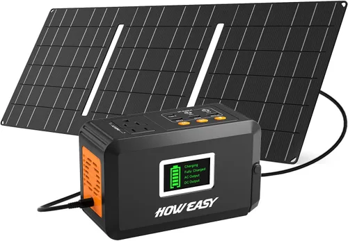 Vista 12 de HOWEASY Estación de energía portátil 300W, 222Wh generador solar Gris