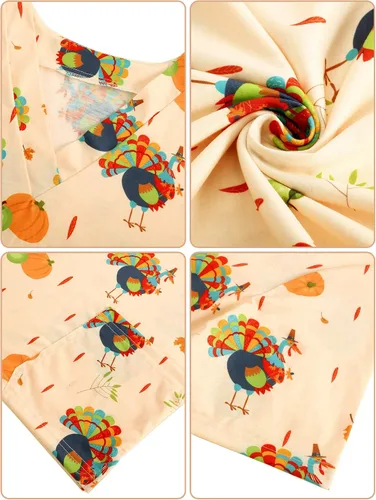 Vista 7 de SATINIOR Camisa de cuello con estampado de Acción de Gracias para mujer, color pavo