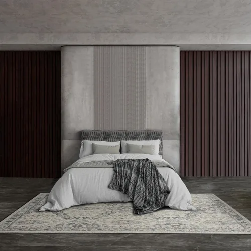 Vista 8 de LUXE WEAVERS Euston Collection 8062 - Alfombra moderna y oriental plateada de 8 x 10 pies