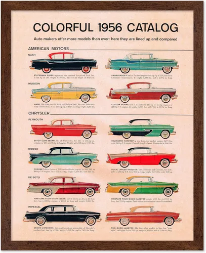 Vista 36 de Monem Art - Póster vintage de catálogo de autos americanos, impresión de autos americanos retro, arte de autos clásicos, regalo para él, entusiasta