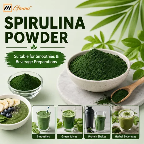 Vista 3 de Polvo 100% espirulina/polvo de algas verdes azules 0.5 libras / 8.01 oz