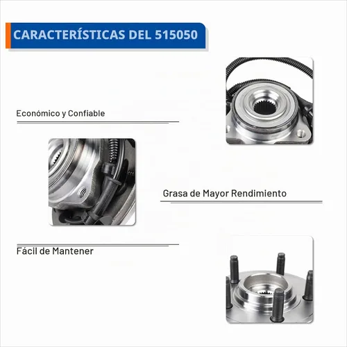 Vista 5 de MACEL 515050 Conjunto de rodamiento de cubo de rueda delantera compatible con Ford Explorer 2002-2005, Lincoln Aviator 2003-2005, Mercury